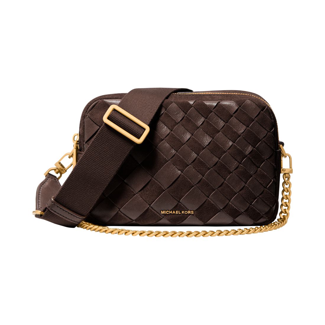 Michael Kors Michael Michael Kors Bryant Leather Camera Mini Crossbody Handbag