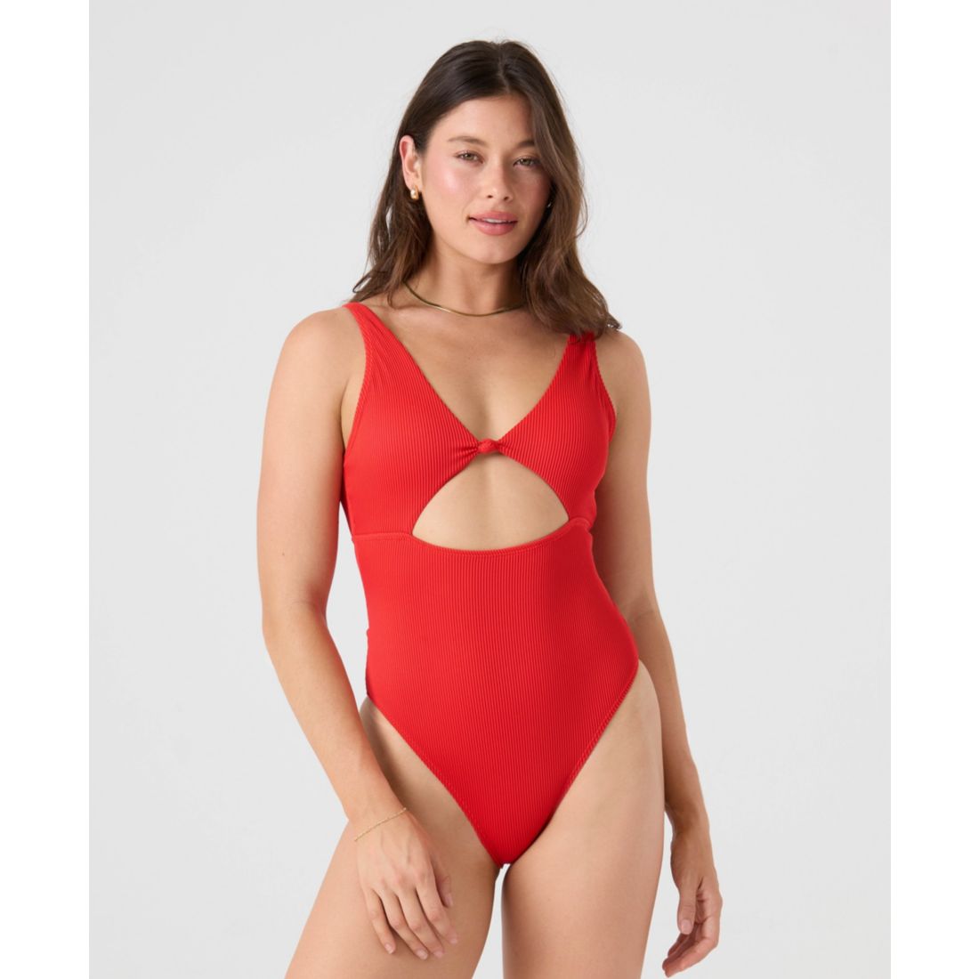Roxy Women's V-Neck Pull-On One-Piece Swimsuit
