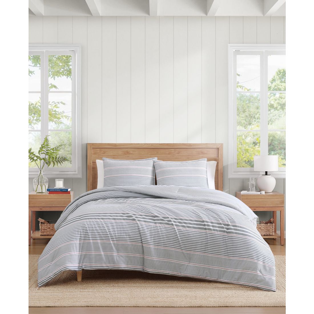 Tommy Hilfiger Danbury Stripe Cotton 2-Pc. Comforter Set, Twin/Twin Xl