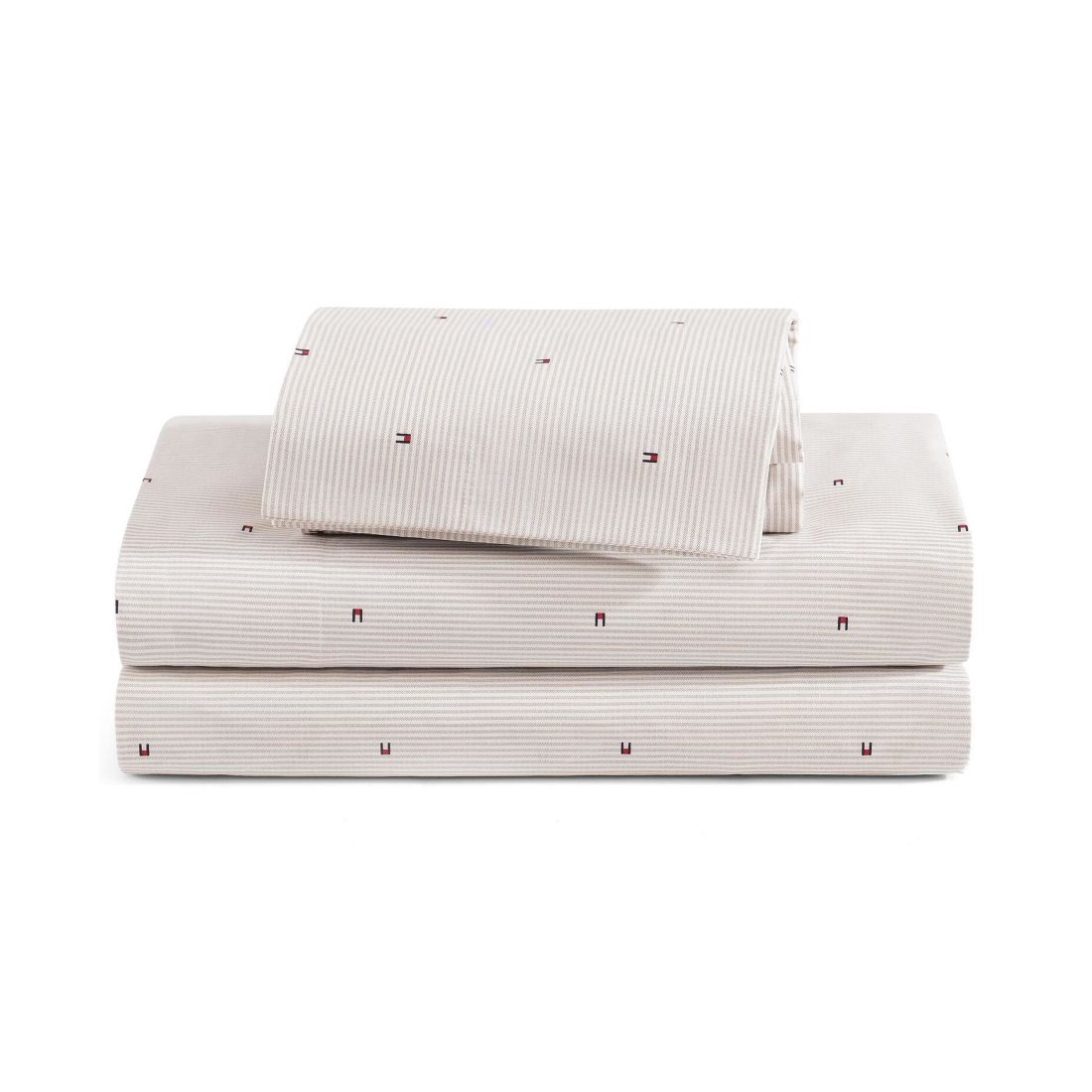 Tommy Hilfiger Ithaca Flag Stripe Cotton Percale 3-Piece Sheet Set, Twin Xl
