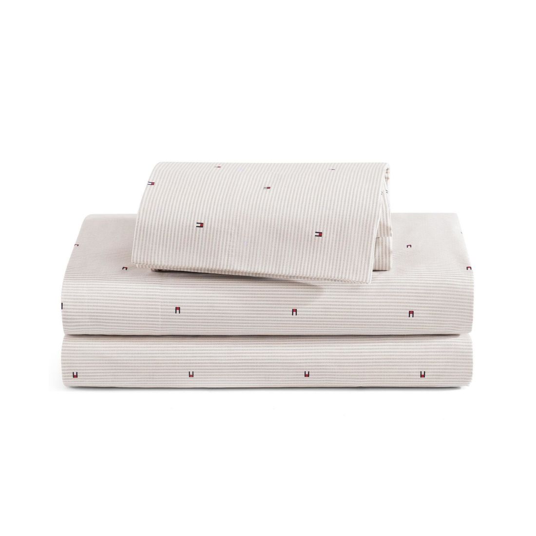 Tommy Hilfiger Ithaca Flag Stripe Cotton Percale 4-Piece Sheet Set, Queen