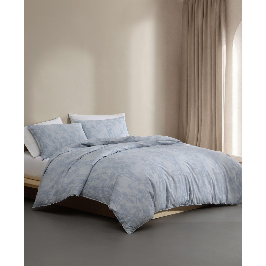 Calvin Klein Bayberry Washed Percale 3-Pc. Comforter Set, King