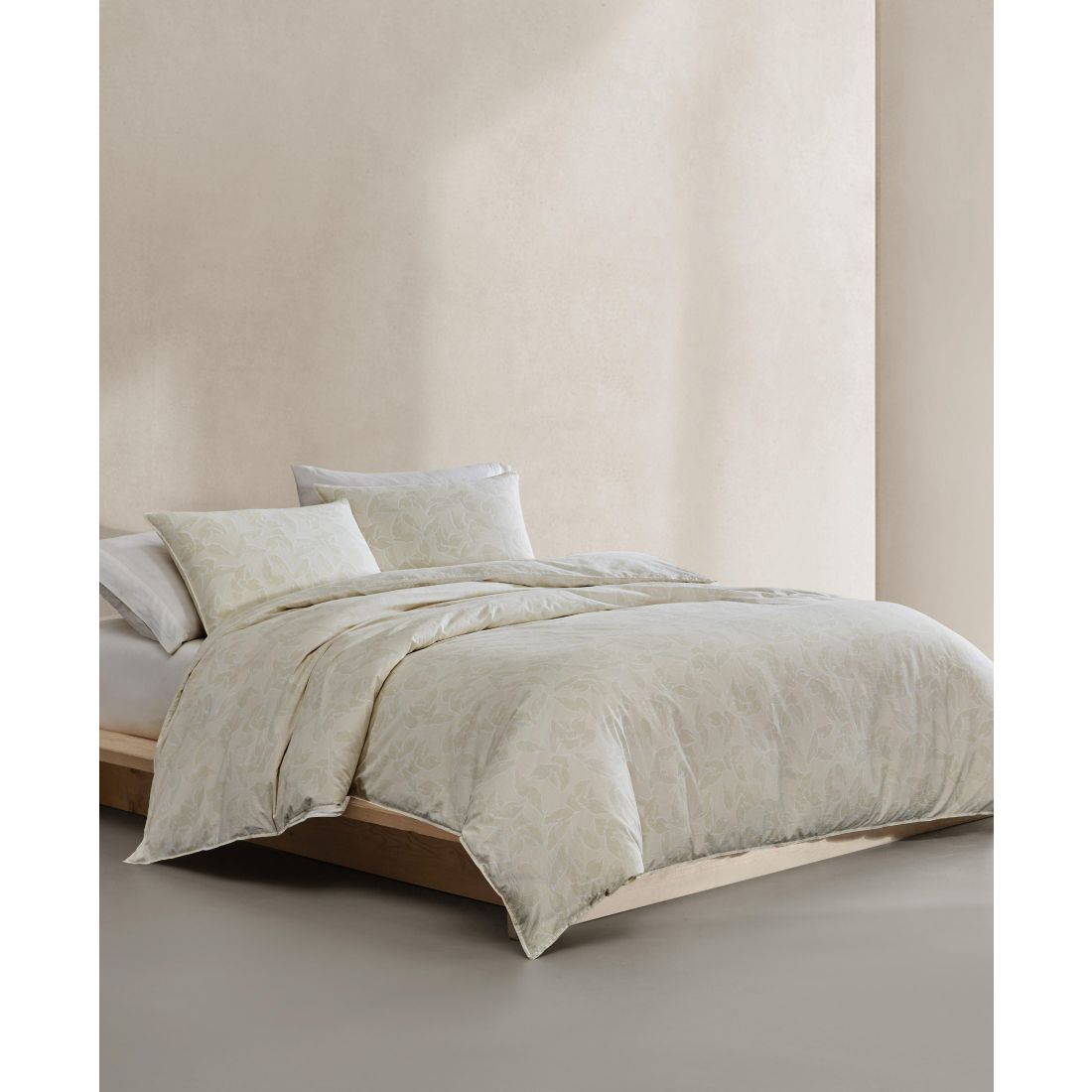 Calvin Klein Leaves Washed Percale 3-Pc. Comforter Set, Queen