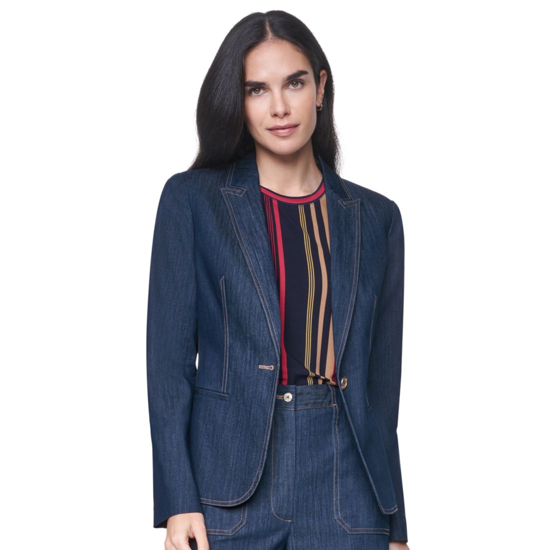 Tommy Hilfiger Women's Notch-Collar One-Button Blazer