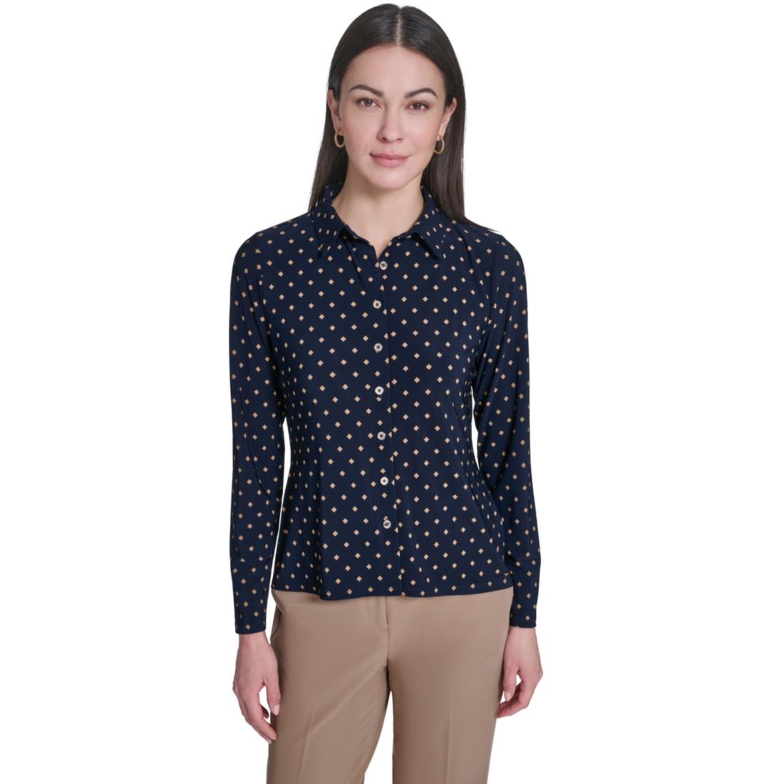 Tommy Hilfiger Women's Long-Sleeve Button Up Top