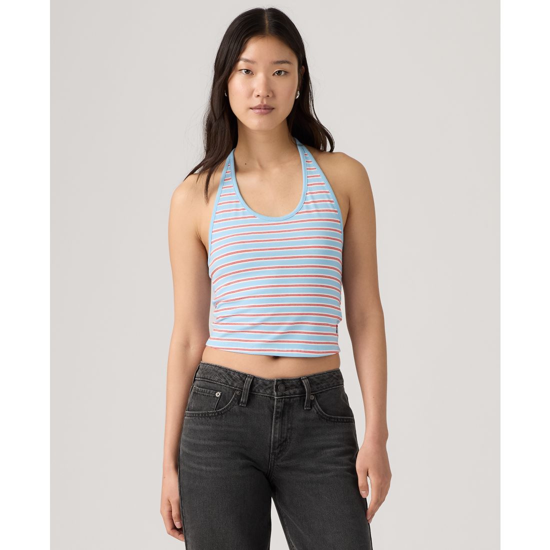 Levi's Women's Ella Striped Halter Crop Top