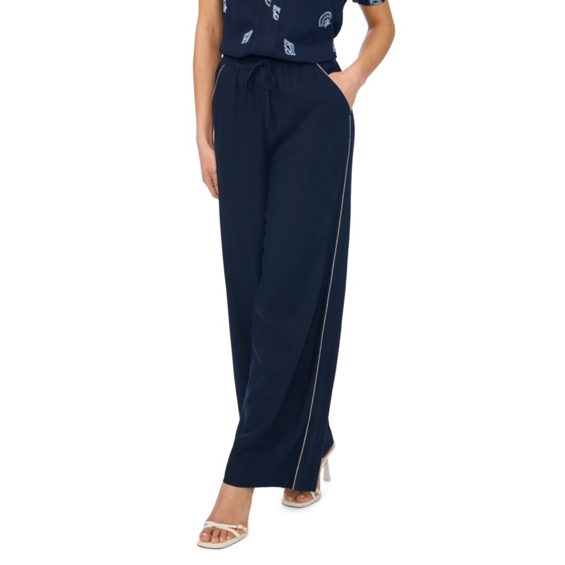 Cece Women's Pull-On Tie Waist Pants