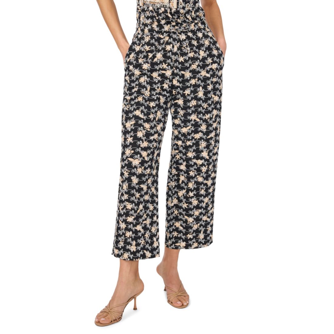 Cece Women's Elastic Waist Pull-On Pants