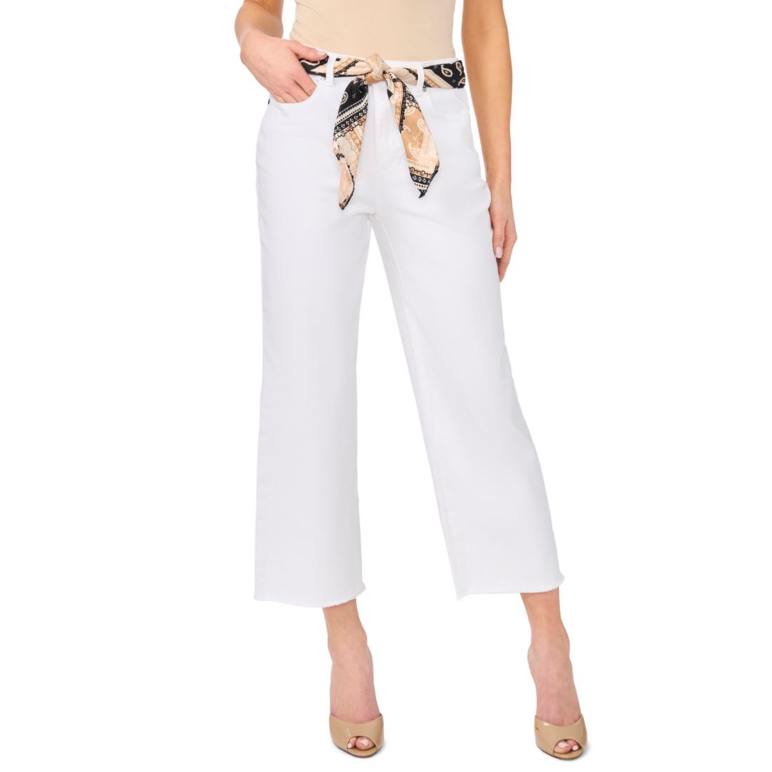 Cece Women's Straight Leg Cropped Pants