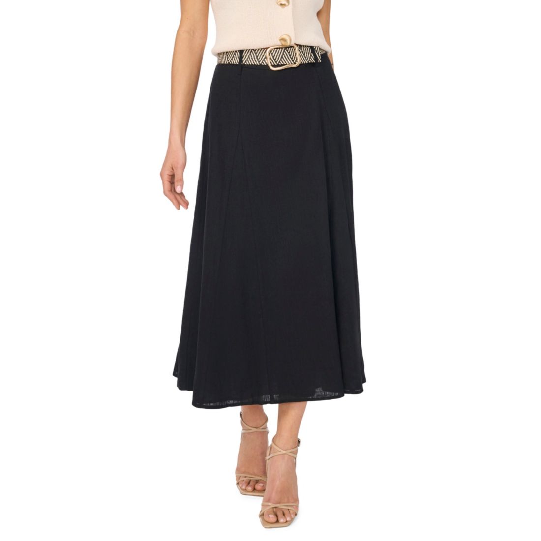 Cece Women's Belted Midi Skirt