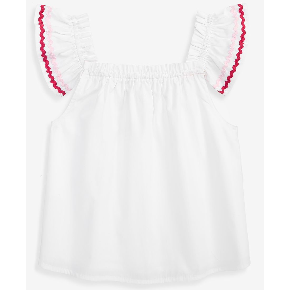 Cece Girls' 6-8 Rik Rak Cotton Flutter Top
