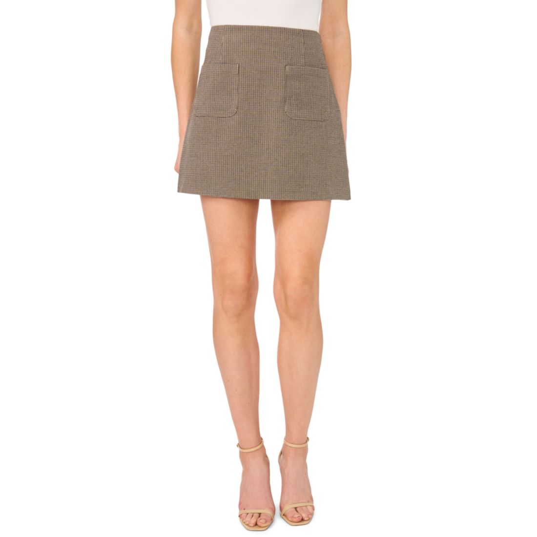 Cece Women's Plaid High-Waisted Mini Skirt