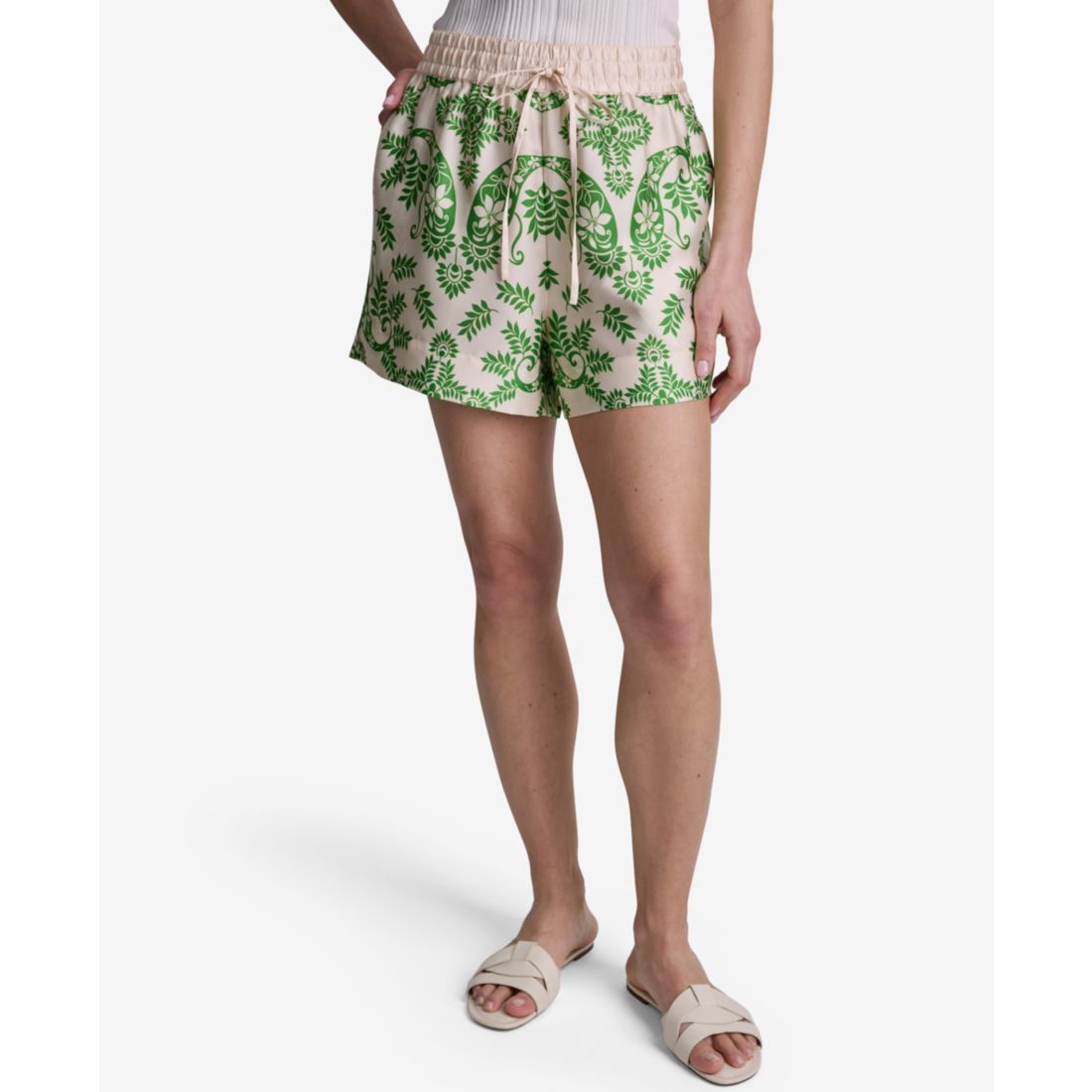 Bcbg Women's Botanical Print Pull-On Polyester Shorts