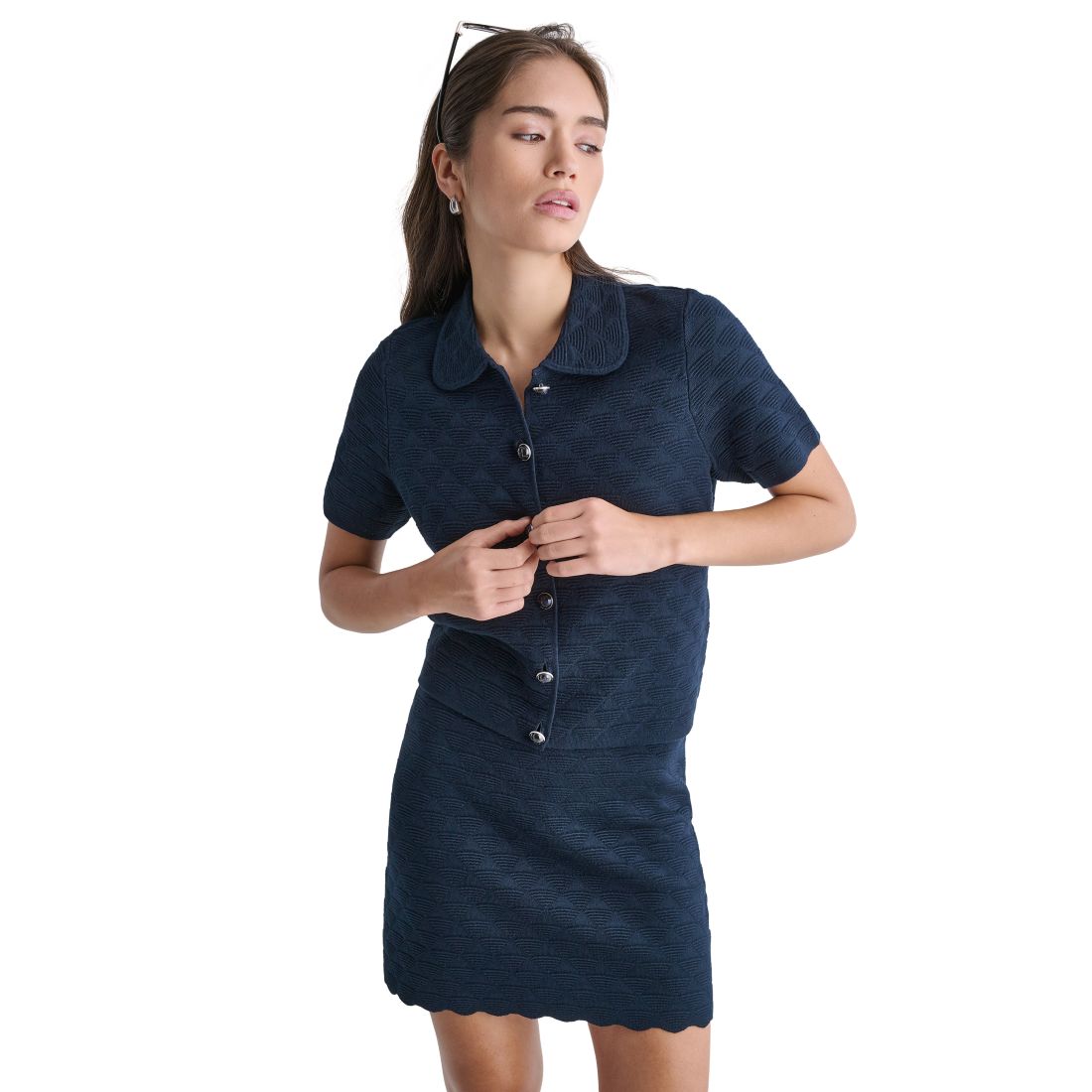 Bcbg Women's Collared Button-Front Jacket