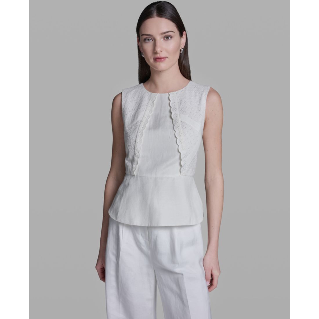 Bcbg Women's Sleeveless Crewneck Top