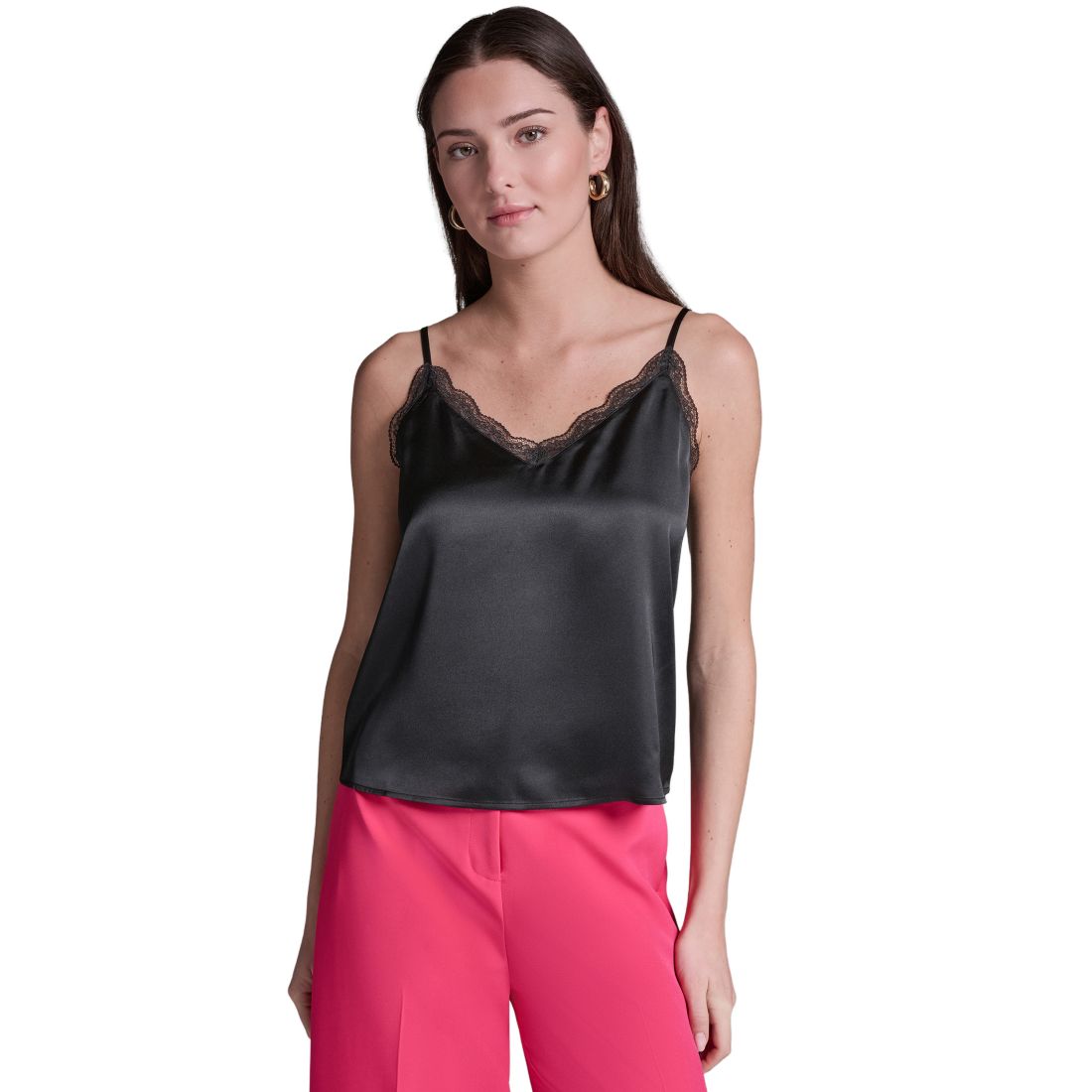 Bcbg Women's V-Neck Lace Cami Top
