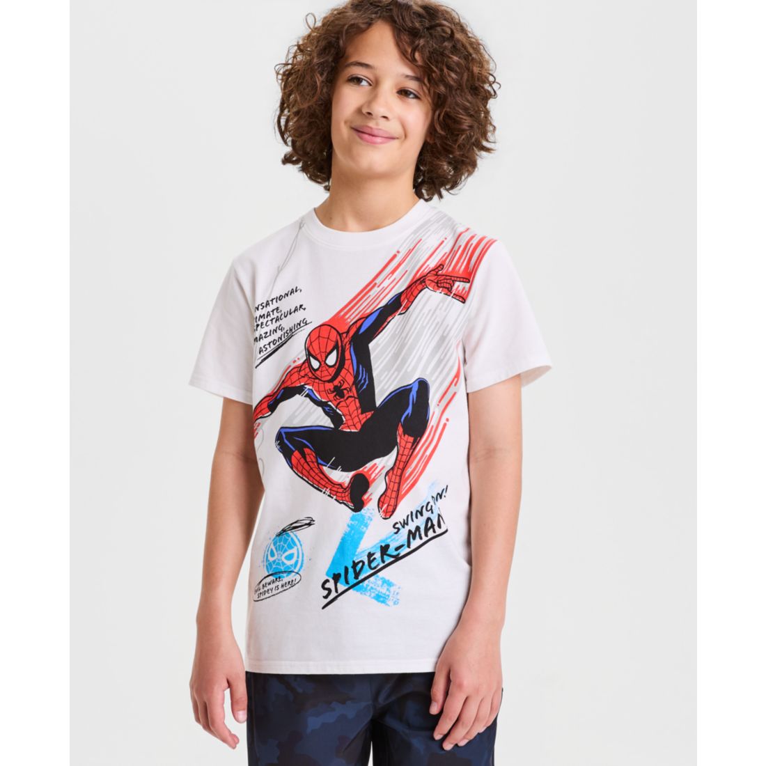 Epic Threads Big Boys Swing On Spider-Man Graphic T-Shirt, Macy's Exclusive