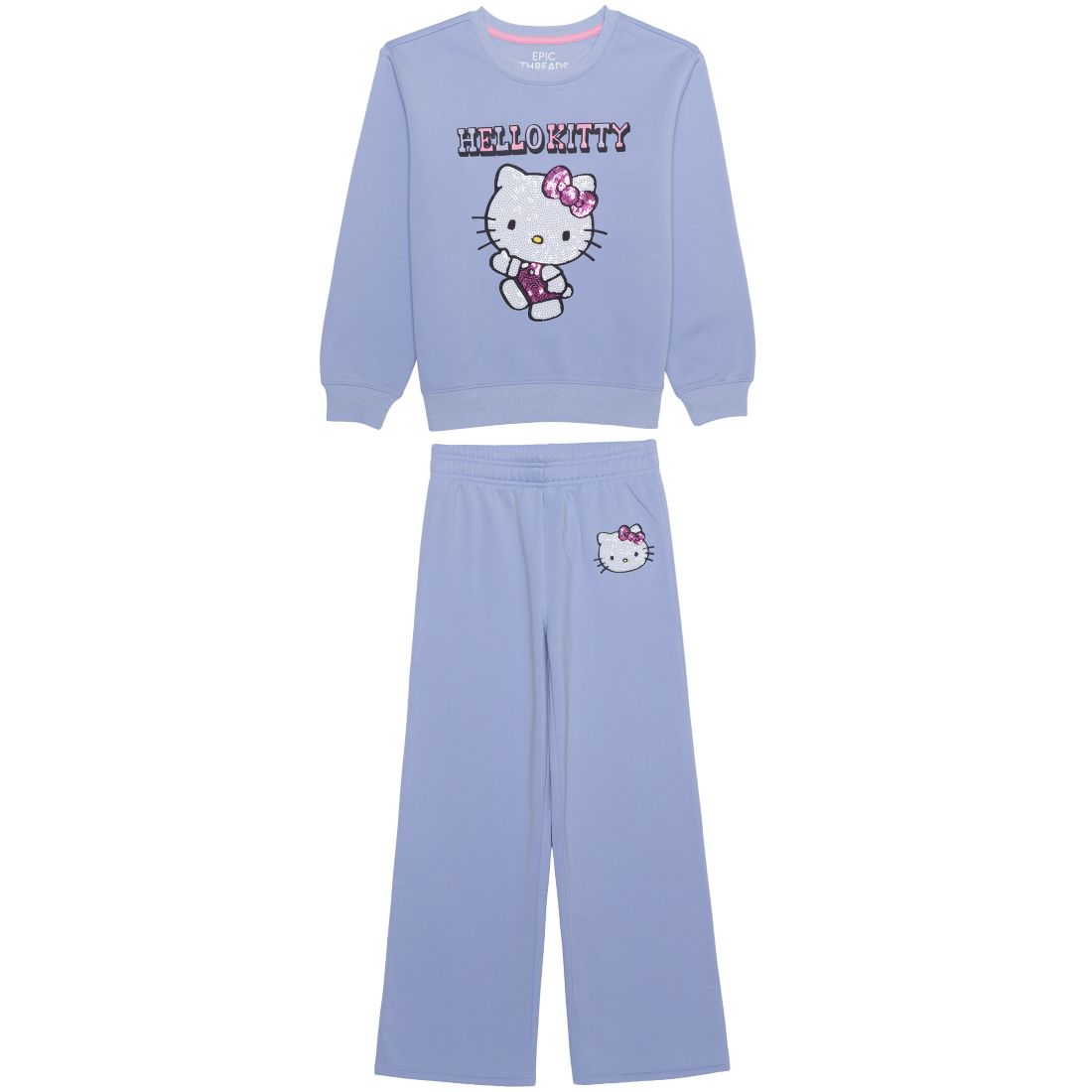 Epic Threads Girls' 7-16 Hello Kitty Graphic Sweatshirt and Joggers, 2-Piece Set