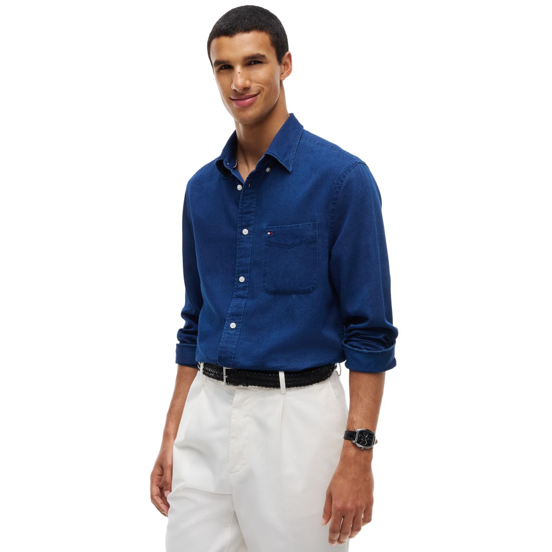 Tommy Hilfiger Men's Chambray Regular-Fit Shirt