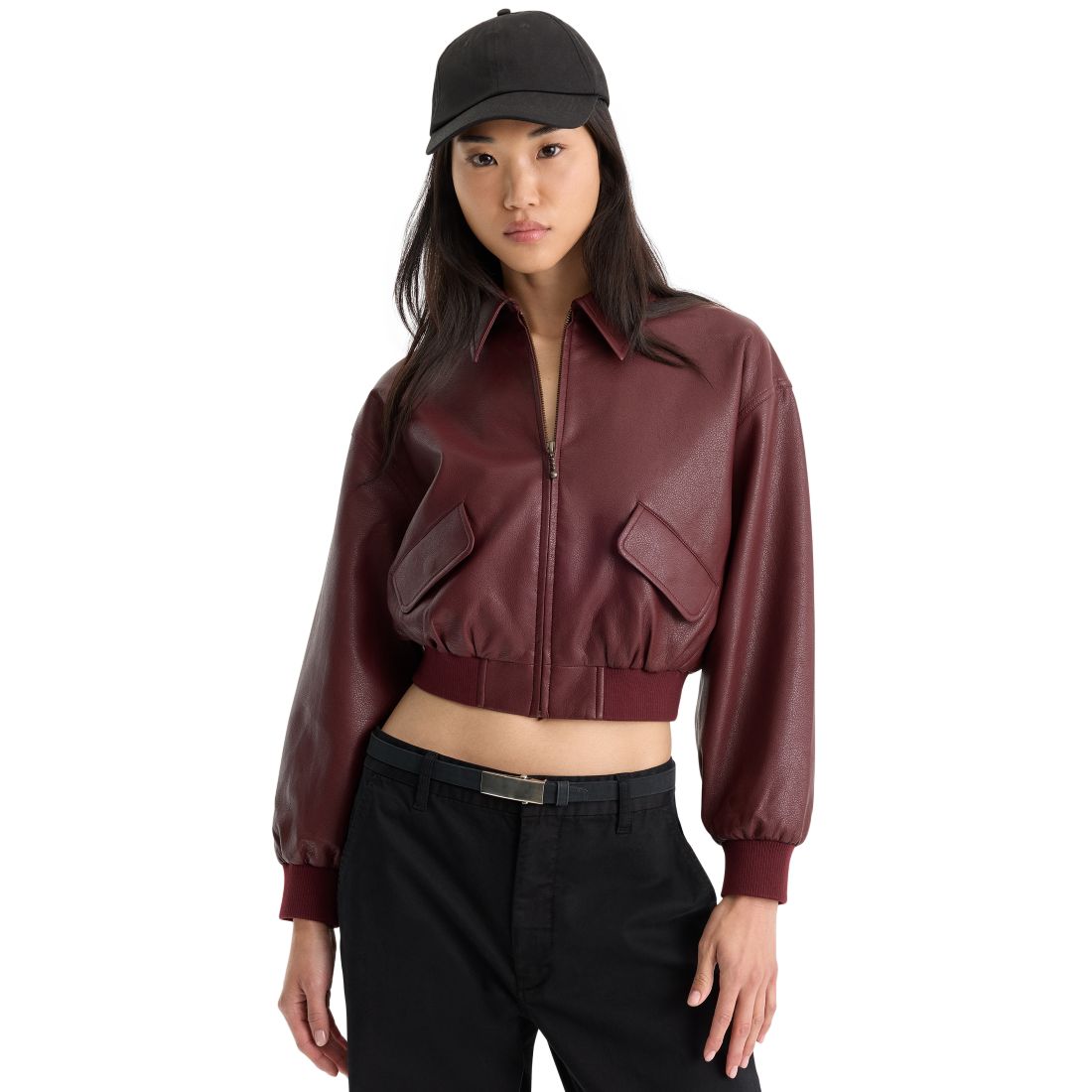 Good American Women's Better Than Leather Collared Jacket
