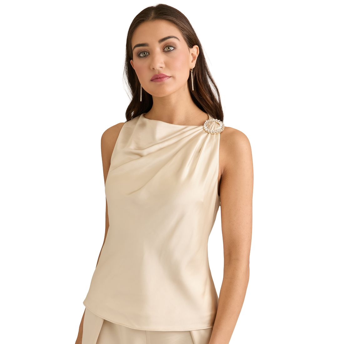 Muse Women's Asymmetric Neck Tank Top