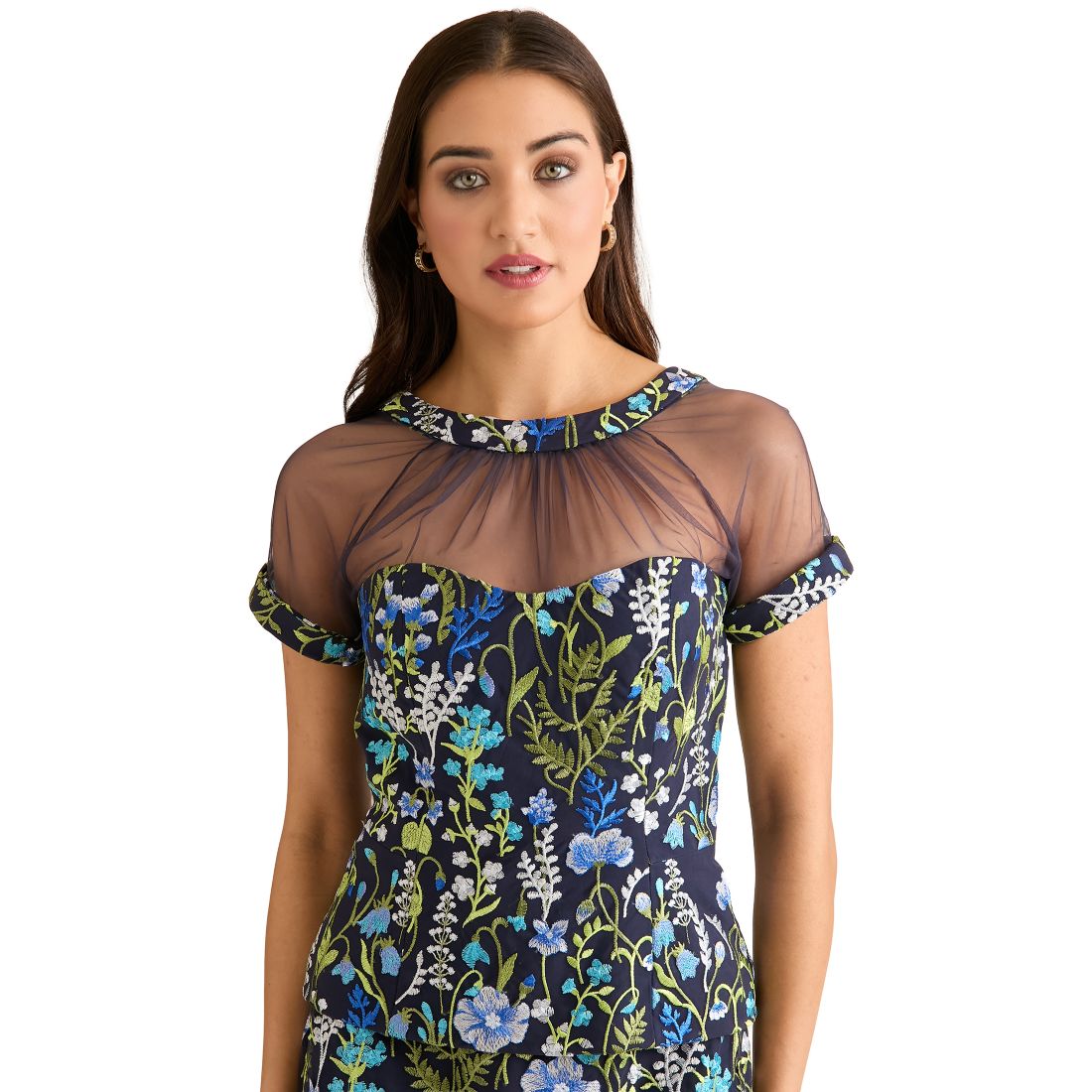 Muse Women's Short-Sleeve Embroidered Top