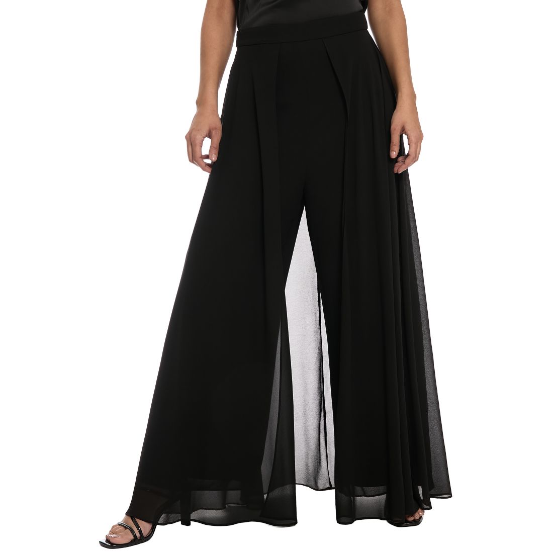Muse Women's Wide-Leg Chiffon Overlay Pants