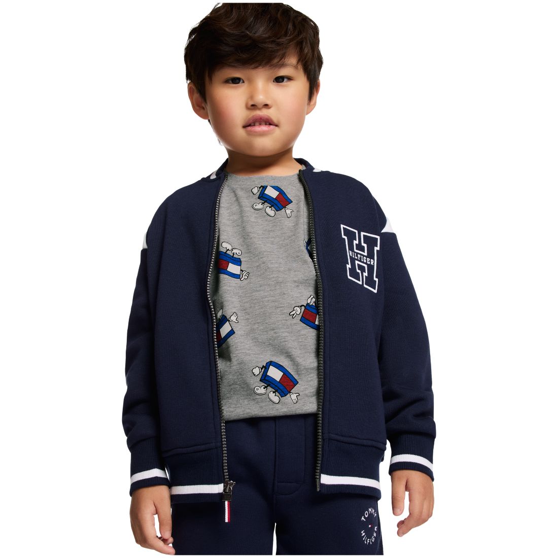 Tommy Hilfiger Boys' 2T-7 Collegiate Varsity Zip-Front Jacket