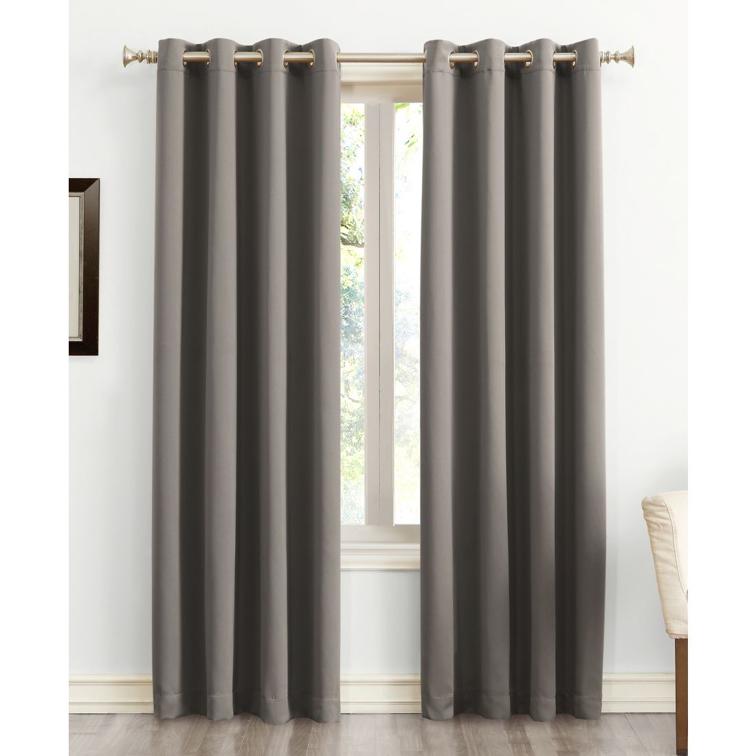 Sun Zero Saxon Energy Saving Blackout Grommet Curtain Panel