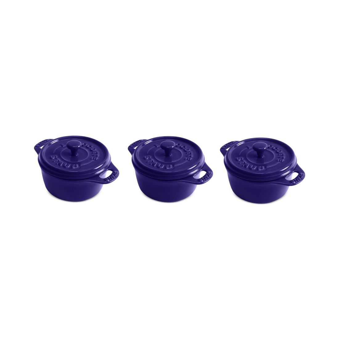 Staub 3-Piece Ceramic Mini Round Dutch Oven Set