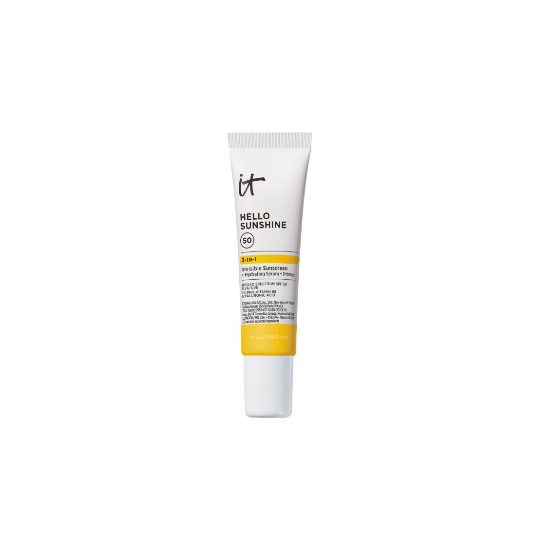 It Cosmetics Hello Sunshine Invisible Face Sunscreen Spf 50- Travel Size