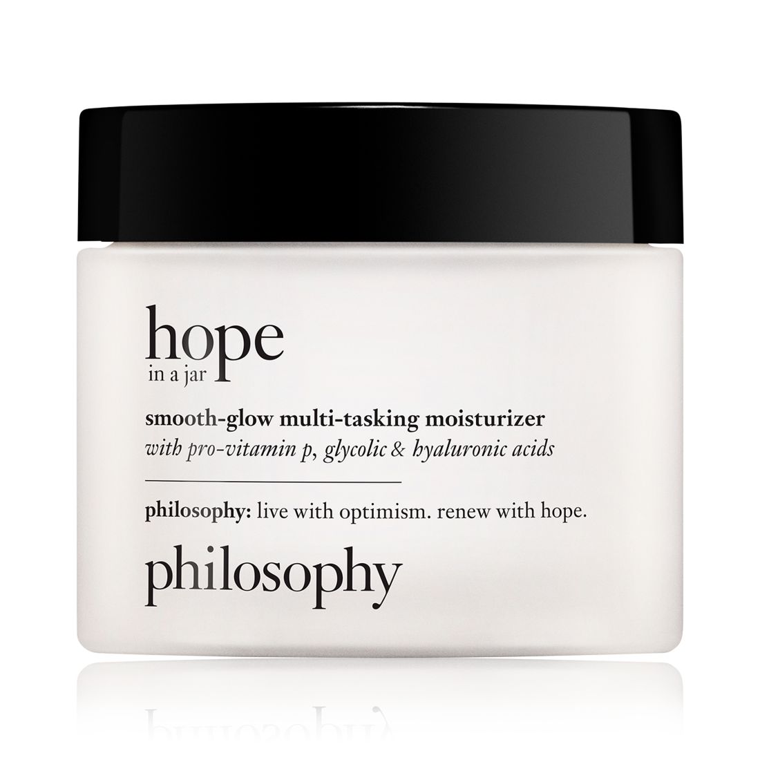 Philosophy Hope In A Jar Smooth-Glow Multi-Tasking Moisturizer With Pro-Vitamin P, Glycolic & Hyaluronic Acids, 4 oz.
