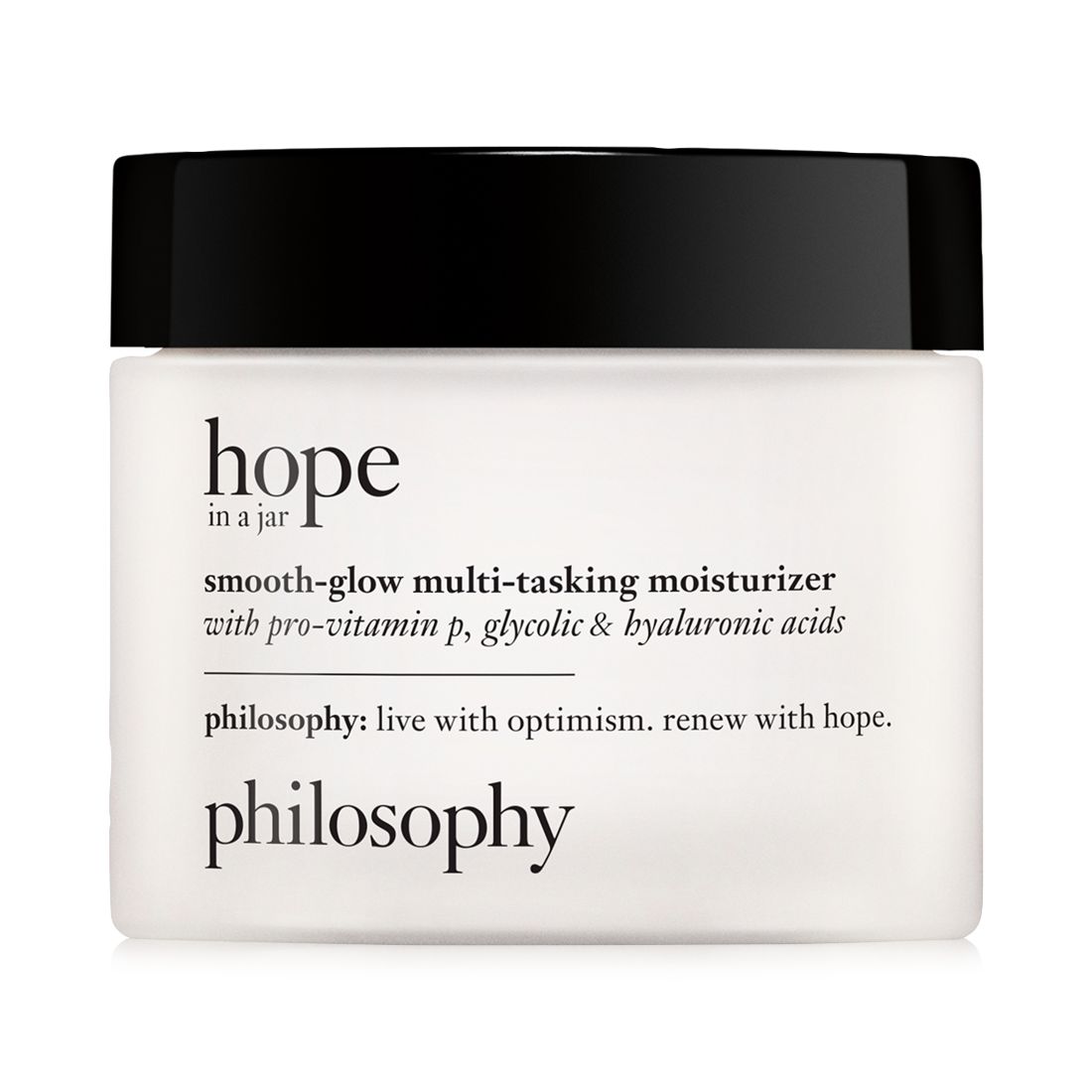 Philosophy Hope In A Jar Smooth-Glow Multi-Tasking Moisturizer With Pro-Vitamin P, Glycolic & Hyaluronic Acids, 2 oz.