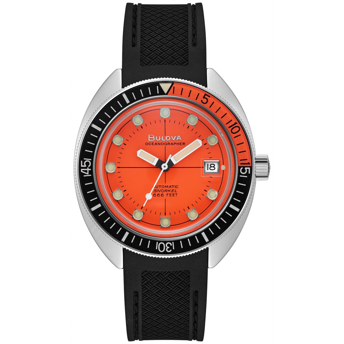 Bulova Men's Automatic Oceanographer Gmt Black Polyurethane Strap Watch 41mm