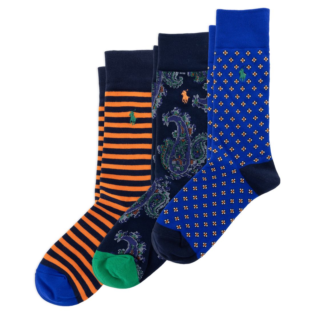 Polo Ralph Lauren Men's Printed Crew Socks, 3-Pack