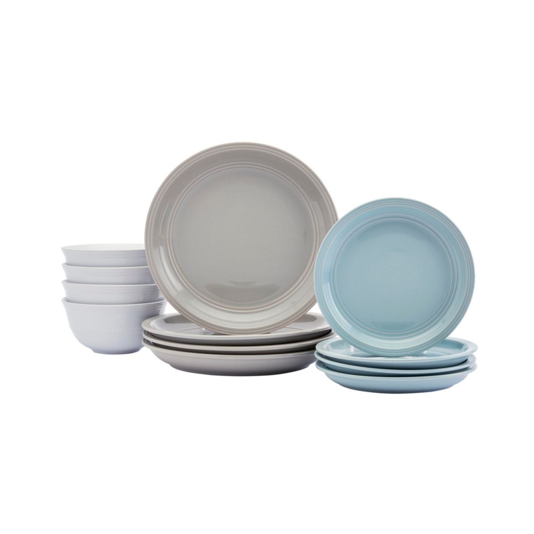 Tabletops Unlimited Farmhouse Multicolor 12 Pc. Dinnerware Set, Service for 4