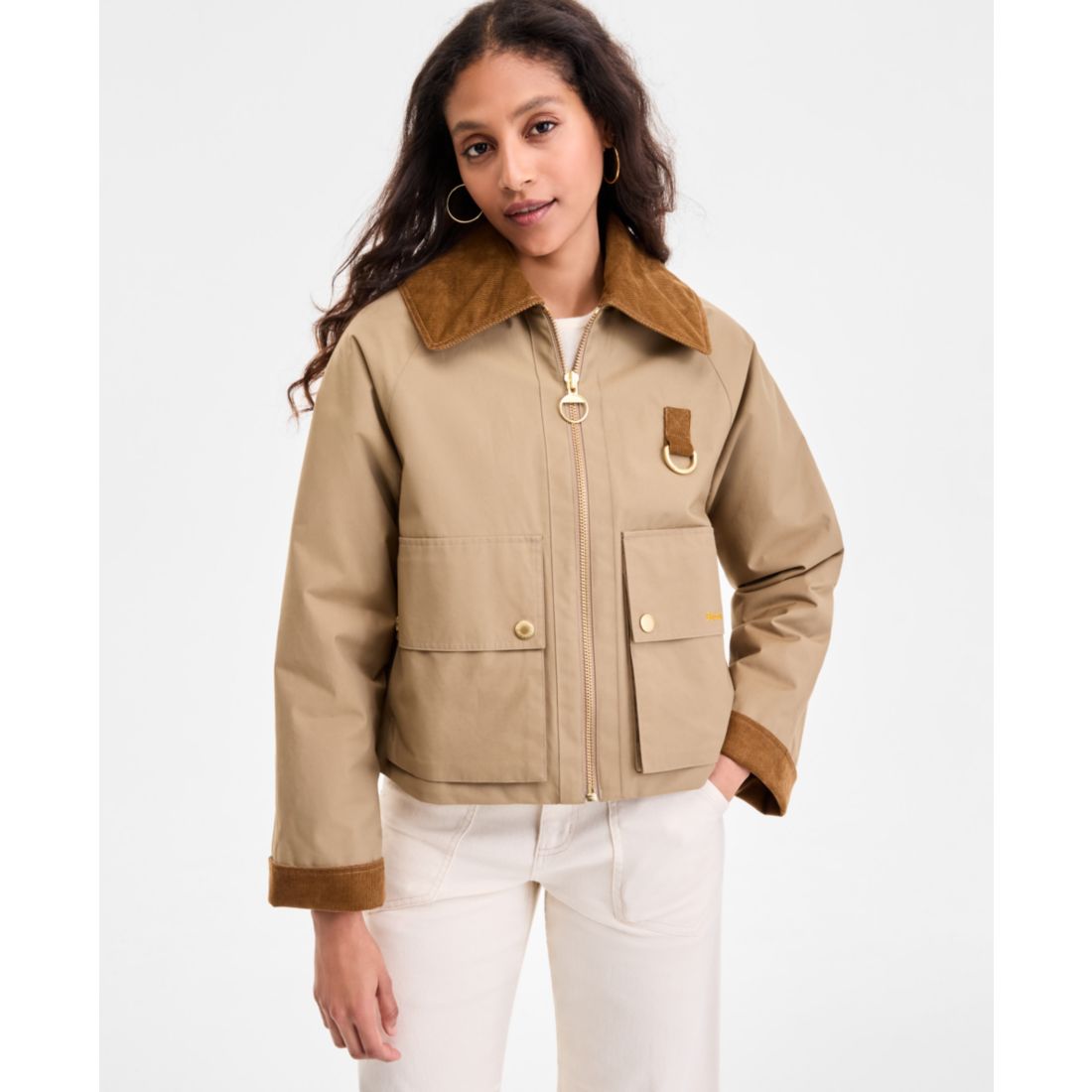 Barbour Women's Nora Oversized-Collar Utility Jacket, Exclusively at Macy's