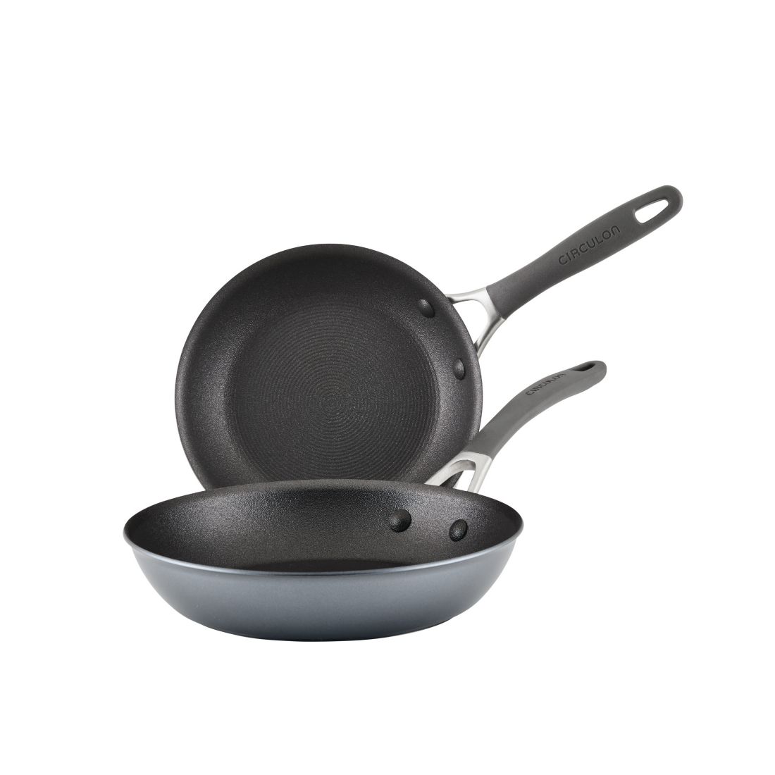 Circulon A1 Series with ScratchDefense Technology Aluminum 2 Piece Nonstick Induction 8.5-Inch and 10-Inch Frying Pan Set