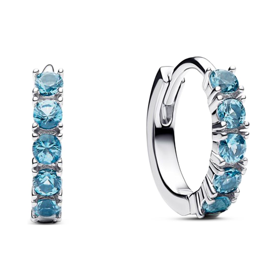 Pandora Light Blue Huggie Earrings