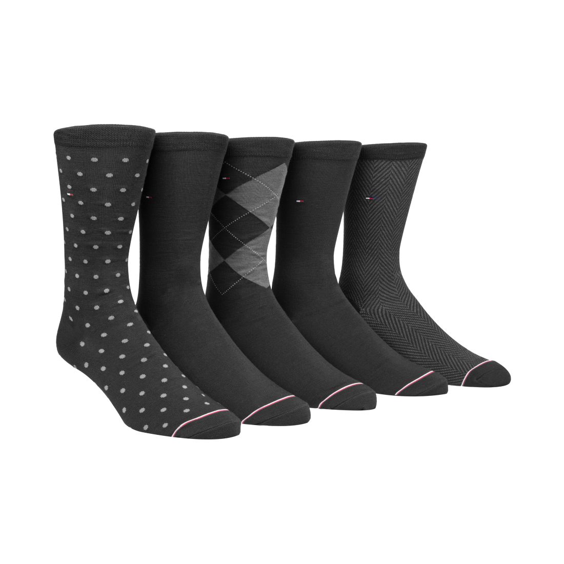 Tommy Hilfiger Men's 5-Pk. Assorted Printed Crew Socks