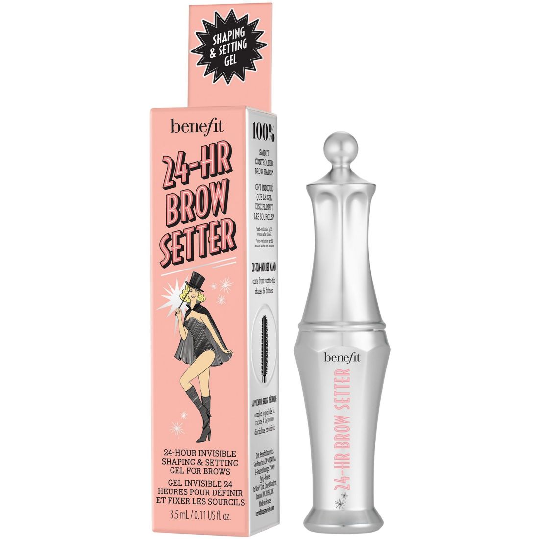 Benefit Cosmetics 24-hr Brow Setter Clear Eyebrow Gel with Lamination Effect Mini