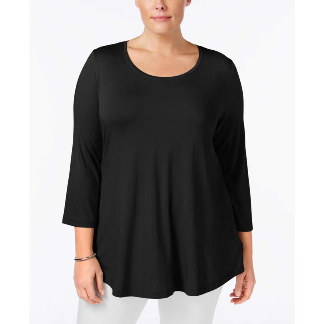 Jm Collection Plus Size 3/4-Sleeve Top, Exclusively at Macy's