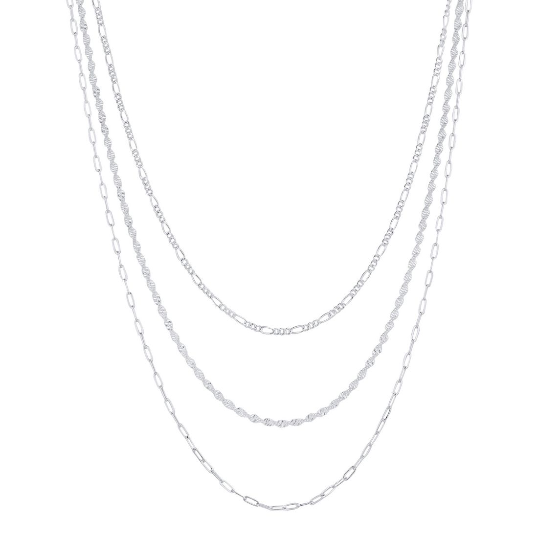 And Now This Silver Plated Chain 3Pc. Set