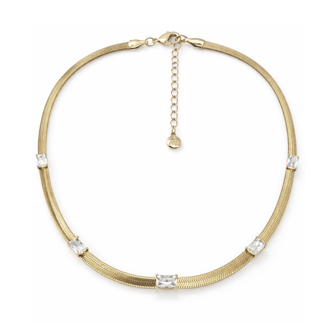 And Now This Cubic Zirconia Rectangular Stone Station Necklace