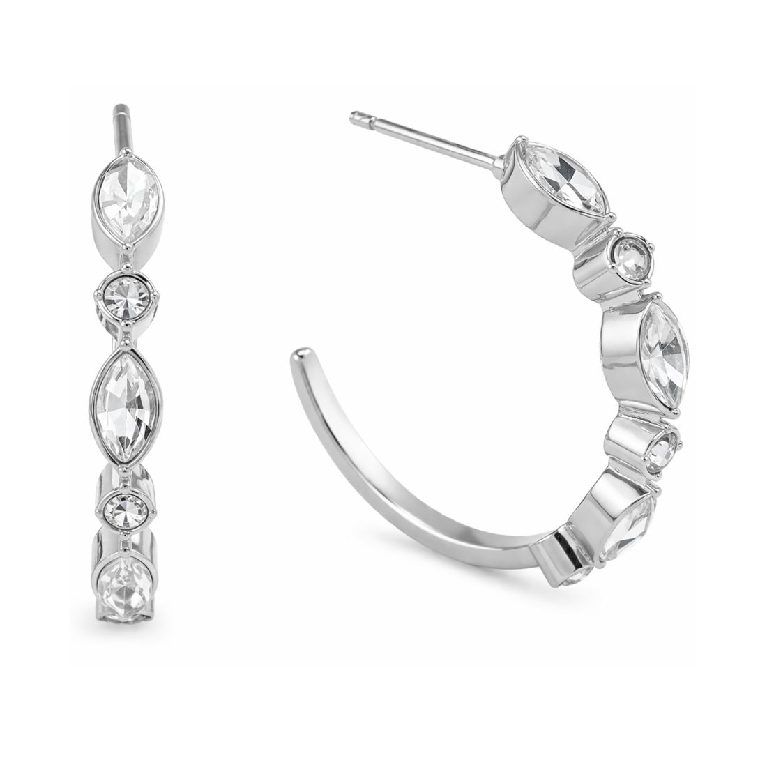 And Now This Crystal C Hoop Earrings