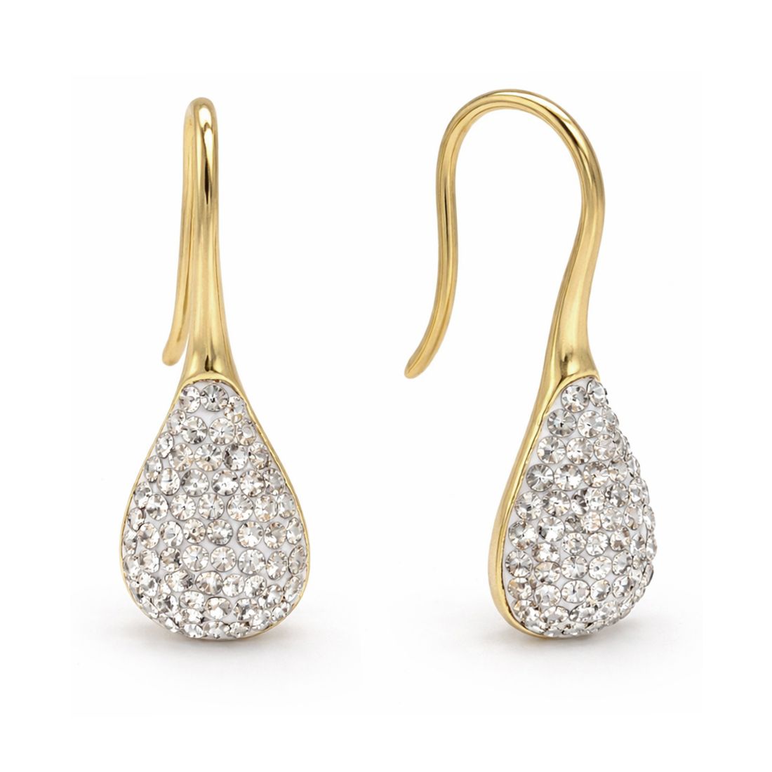 And Now This Crystal Paved Drop Wire Hook Earrings
