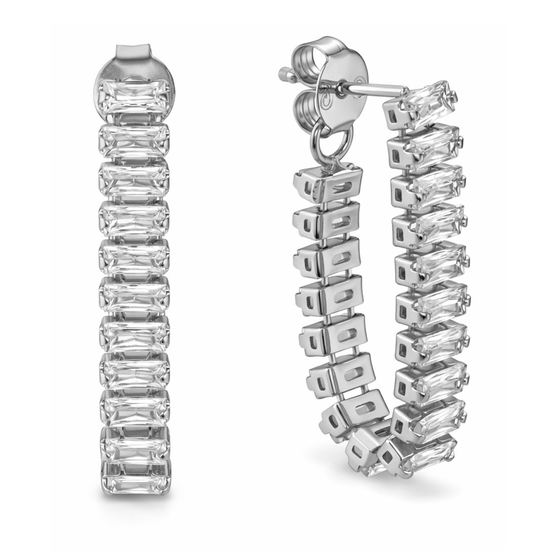 And Now This Crystal Drop Front/Back Post Earrings