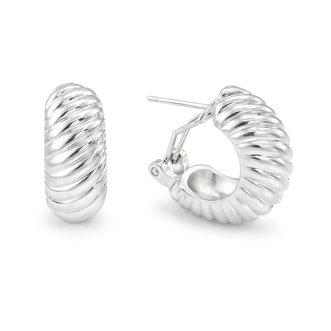 And Now This Puff Omega Hoop Earrings