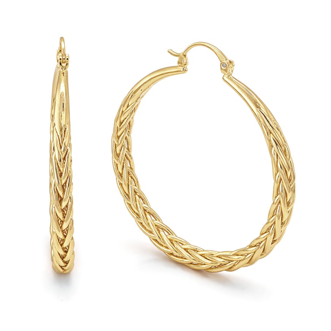 And Now This Braided Click Top Hoop Earrings