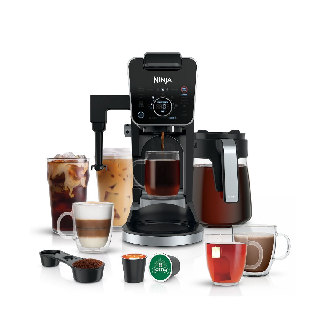 Ninja CFP301 DualBrew Pro Specialty Coffee System, Single-Serve, Compatible with K-Cups & 12-Cup Drip Coffee Maker